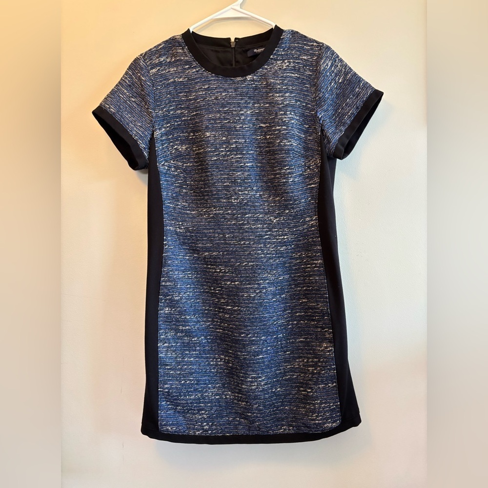 Madewell Shimmer‎ Weave Tee Cocktail Dress Blue Black Size Medium
